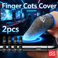 2pcs S02 Sensitive Finger Cover Game Controller Finger Cots Breathable Game Controller Finger for PUBG Mobile