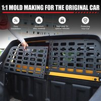 For Ford Ranger Wildtrak T9 2023-2025 Aluminium Alloy Black Car Rear Windshield Hanging Panel Storage Organizer Car Accessories