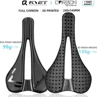 AliExpress RYET Carbon Bike Saddle 135g 240x145mm 3D Printed/EVA Padded For Road MTB Gravel Cycling Comfort Performance Seat