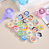 LUSQI 50Pcs/1Pc Hexagon Scented Pods Flavoring Pods Air Scent Fruit Flavour Pods 0 Sugar Up Sports Water Bottle Flavor Pods