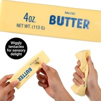 Squishy Elastic Cheese Butter Stick, Soft Squeeze Fidget Toy, Funny Prank Decompression Toy for Anxiety Relief