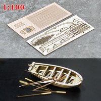 Classical Sailboat Sailing Ship Vessel Wood Wooden Skiff Dinghy Small Boat Lifeboat Working Ship Miniature Scale Model Kit 1/100