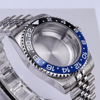 200M Diving Case 40MM GMT Watch Case Ceramic Insert Sapphire For Seiko NH34 NH35 NH36 Miyota 8215 Eta 2824 Movt Jubilee Bracelet