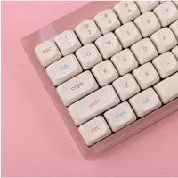 Cute Mechanical Keyboard, MOA Keycap Set, Cream PBT, Cute, Simple, Kitten Puppy Bear Keycaps 124 Keys