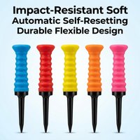 10Pcs Premium Elastic Golf Tees 83mm/3.24'' Rubber Ball Tee Holder Durable Flexible Golf Accessories