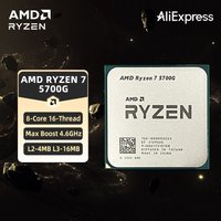 AMD Ryzen 7 5700G CPU AMD R7 5700G Processor 4.6GHz 8-Core 16-Thread 16MB Cache Socket AM4 Desktop Gaming CPU Radeon Graphics