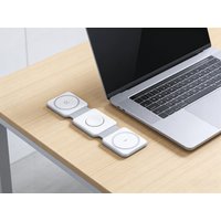 30W 3 in 1 Magnetic Portable Wireless Charger Pad for iPhone 17 16 15 14 Pro Max Apple Watch AirPods Fast Charging Dock Station