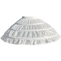 Women Slips Skirt Crinoline Underskirt Petticoat for Women Ball Gown Bridal Tulle Underskirt Wedding Dress 3 Hoops White Ballet
