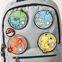 NEW4pcs Japanese Anime Elf Enamel Pin Cute Cartoon Brooch Lapel Pin Badge on Backpack Clothing Accessories Jewelry Pokémon badge