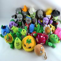 1pcs Plants Vs Zombies Stuffed Toy Sunflower WallNut Cherry Peashooter Potato Mine Chomper Snow Pea Plush Birthday Gift for Kids