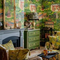 custom Southeast Wallpaper for living room Wallcloth Yellowstone Park Red Sandalwood Pavilion Landscape 3D Wall paper Wallcloth