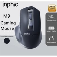 INPHIC Silent Office Mouse Battery Level Display 2400DPI Wireless Mouse Suitable for Desktop and Laptop Computers