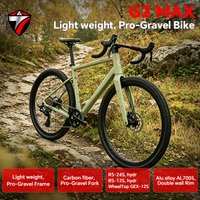 TWITTER G2MAX Gravel bike 700*50C All-terrain tires bike Internal routing carbon fork Perfect for Men and Women city bicycle