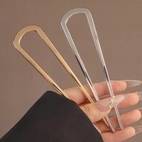 2pcs Fashion French U-Shaped Hair Clip - A Multifunctional Alloy Hair Fork Suitable for Thick And Ordinary Hair