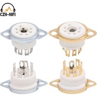 7pin B7G Ceramic Vacuum Tube Socket Valve Base for EAA91 EC92 6X4 EZ90 6Z4 EF95 Vintage Audio Amplifier DIY Chassis Mount