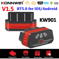KONNWEI KW901 ELM327 V1.5 Bluetooth 5.0 for Android/IOS OBD2 Scanner OBD 2 Car Diagnostic Tool Code Reader ELM 327 V1 5