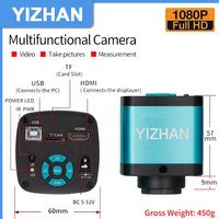 1/2.8" IMX327 Sensor Electronic Digital Microscope Accessorie 4K 48MP FULL HD Camera HDMI USB 1080P 60FPS C-Mount Remote Control