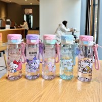 500ml Genuine Sanrio Transparent Cup Cartoon Kuromi Cinnamoroll Melody Tritan Safe Material Water Drink Bottle Gifts