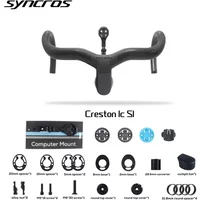 AliExpress NONE Syncros Creston IC SL Integrated Carbon Handlebar WIth Mout for Road Bike Internal Cable Routing Di2 31.8mm 28.6mm Conveterr
