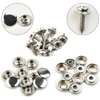 30PCS Snap Fastener Stainless Canvas Screw Kit For Tent Boat Marine Ship Parts Screw Large White Buckle