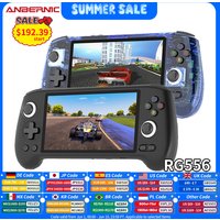 Anbernic RG556 Retro Handheld Game Console Android 13 System 5.48 inch AMOLED Screen T820 Video Player Built-in Hall Trigger Fan