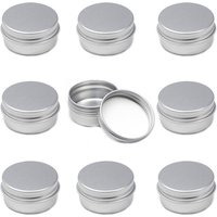 Leere Runde Tragbare Aluminiumdose Metallbehälter DIY Creme Nachfüllbare Silberdose Teedose 5 10 15 20 30 50 60 80 100 110 150 200g
