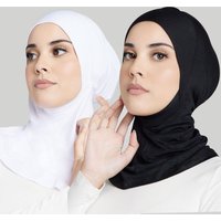 New Ramadan Muslim Women Hijab Cotton Modal Inner Hijab Islamic Turbans Headband Solid Scarf 2024 For Women Hijabs Caps Hat 2pcs
