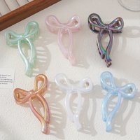 New Elegant Ribbon Bow Hair Clip for Women Large Anti Slip Ponytail Bowknot Claw Clip Barrettes Hairpins Crab Hair Accessories