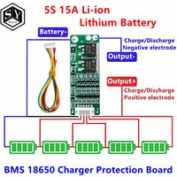 HIGH quality 1PCS 5S 15A Li-ion Lithium Battery BMS 18650 Charger Protection Board 18V 21V Cell Protection Circuit