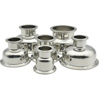 Tri-Clamp-Schüsselreduzierer aus Edelstahl 304 – halbkugelförmiger niedriger Widerstand für 50,5–115 mm (1,5–4 Zoll) Getränke-Homebrew-Fitting