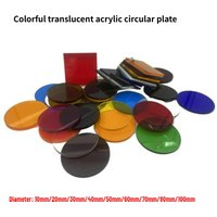 5-50pcs Thick 3mm Circular Shape Colorful Translucent Acrylic Board PMMA Plexiglass Tinted Plate DIY/Wedding&Home Decor