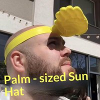 2026 New Funny Giant Hand Palm Sun Hat Creative UV Protection Cap Adjustable Headband Novelty Photo Prop