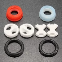 1Set Durable Red Copper Valve Core Round Blue Cold and Hot Faucet Accessories Ceramic Ceramic Chip Set Home