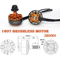 YSIDO 1607 2800KV 2-4S Brushless Motor CW CCW for RC FPV Freestyle 3inch Cinewhoop Ducted Drones Tyro79 RC Drone FPV Racing