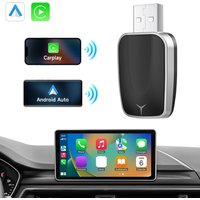 2 in 1 Wireless CarPlay Adapter&Android Mini Auto Wireless Adapter 5Ghz WiFi Type-C/USB Plug & Play Carplay Wireless Adapter