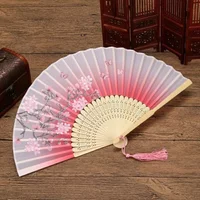 1pc-Ancient style small folding fan for women's Hanfu Handmade folding fan Ancient style fan Dance bamboo fan Chinese fan