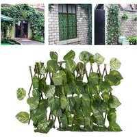 Flexible Garden Fence Expandable Wooden Trellis Privacy Divider Outdoor Wall Panel for Balcony Gardening