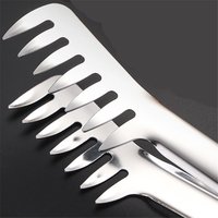 Barbecue Tongs Spaghetti Fork Pasta Kitchen Tools Multifunctional Stainless Steel Food Clip