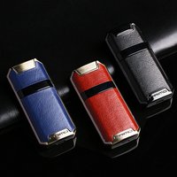 Arc Electric Lighter, Metal Leather USB Rechargeable, Luxury Plasma Gift for Father