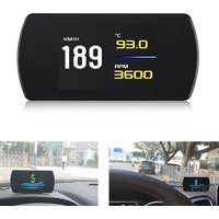 Head Up Display P12 Car OBD2 Digital OBD Gauge HUD Auto Diagnostic Tools Digital Meter TFT HD Display Speed Clock RPM Voltage