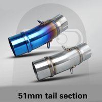 51mm Motorcycle Modified Exhaust Muffler Pipe Middle Link Pipe Connect For Honda CBR500R CB500F CB650F CBR650F CBR300R CB300R
