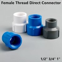 1/2" 3/4" 1" Double Female Thread Reducer Connectors PVC Pipe Thread Fittings Garden Irrigation Water Supply Tube Joint Fittings