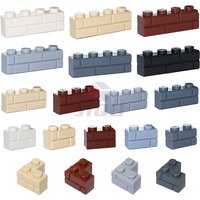 MOC 1x2 1x3 1x4 L Dots Masonry Profile Thick Brick Creative Figures House Contruction Building Blocks Toy Compatible 98283 15533