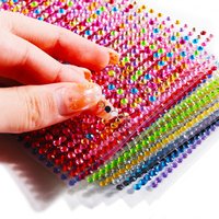 Self-adhesive Acrylic Rhinestones Sticker for Phone Car Art Craft Decals Scrapbook Diamond Decoration Stickers 3mm