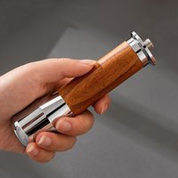 304 Stainless Steel M10 Coffee Portafilter Handle,Universal Solid Wood Grip Modification Replacement Part for Espresso Machine