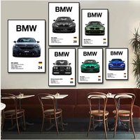 1pc frameless canvas painting Black and White Sports Car Posters and Prints Modern Luxury Car M3 M5canvas Painting Wall Art Pict