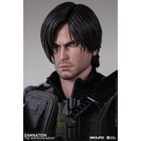 1/6 EKUAZ EKS09 The American Agent Resident Man Soldier Evil Handsome Man Head Sculpt Carving Eyes be Moved Gloved Hand For 12"