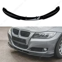 3 sztuki czarnych błyszczących przednich zderzaków w stylu Maxton do BMW serii 3 E90/E91 Facelift LCI 2008-2011 Body kit