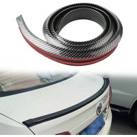 Spoiler 1.5M Car-Styling 5D Carbon Fiber Shiny Black Spoilers DIY Refit Spoiler for Car Accessories