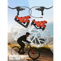 AliExpress NONE KTET Power Cut Off Hydraulic Brake Set: Easy Install 2 Piston Calipers for Electric Bike, Complete Aluminum Alloy Disc Brake Kit